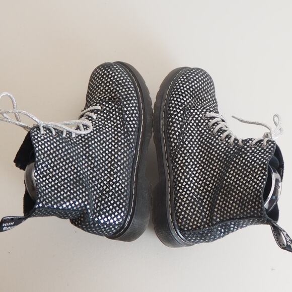 Dr. Martens‎ Kids 1460 Junior Lace Up Boots Black Cosmic Stars Size 3 Air Wair - Picture 8 of 11